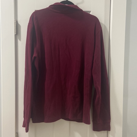 Polo Ralph Lauren 1/4 Zip Sweater Estate Rib Pullover Mens Size M Burgundy EUC - Picture 9 of 9